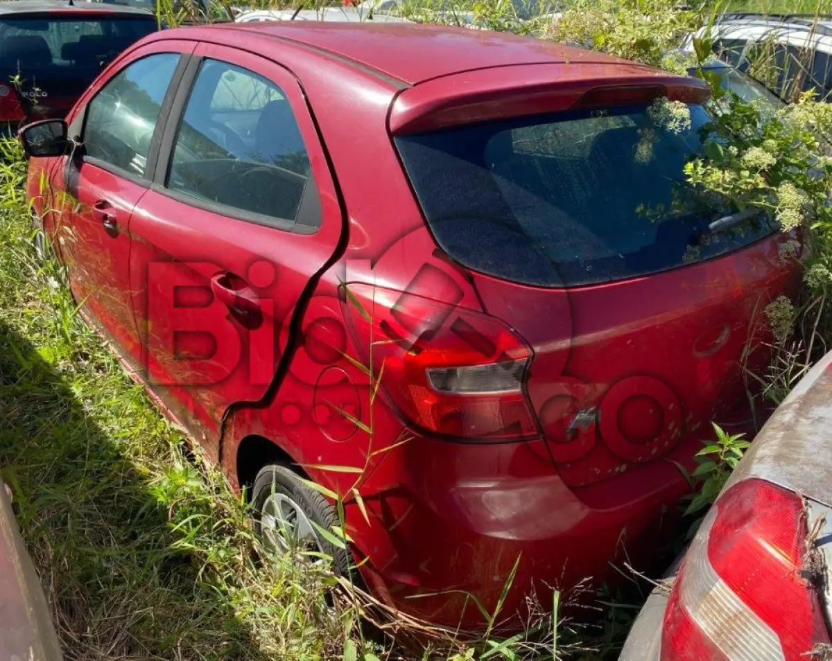 LOTE 014 - Espécie: AUTOMOVEL / Marca: FORD / Modelo: KA SE 1.0 HA / Placa: MMC0687 / UF: SC / Município: Joinville / Ano fabricação: 2014 / Ano modelo: 2015 / Cor: VERMELHA / Chassi: 9BFZH55LXF8123823 / Motor: XNKAF8123823 / RENAVAM: 1016892621