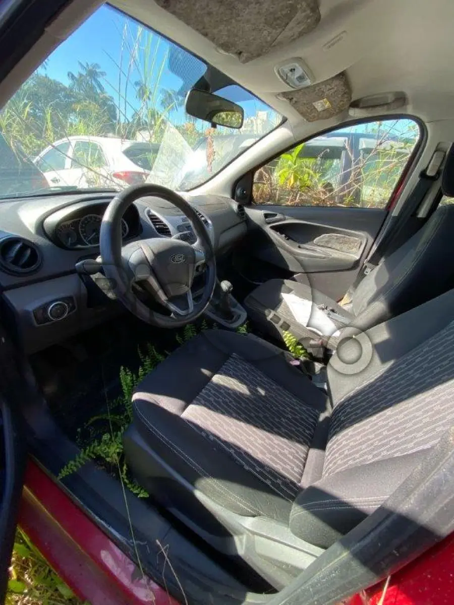 LOTE 014 - Espécie: AUTOMOVEL / Marca: FORD / Modelo: KA SE 1.0 HA / Placa: MMC0687 / UF: SC / Município: Joinville / Ano fabricação: 2014 / Ano modelo: 2015 / Cor: VERMELHA / Chassi: 9BFZH55LXF8123823 / Motor: XNKAF8123823 / RENAVAM: 1016892621