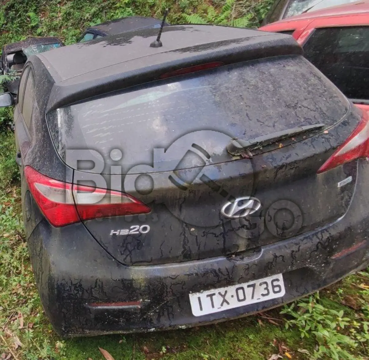LOTE 016 - Espécie: PASSAGEIRO / Marca: HYUNDAI / Modelo: HB20 1.0M 1.0 M / Placa: ITX0736 / UF: SC / Município: Sombrio / Ano fabricação: 2012 / Ano modelo: 2013 / Cor: PRETA / Chassi:9BHBG51CADP034659 / Motor: F3LACU012192 / RENAVAM: 00502761059