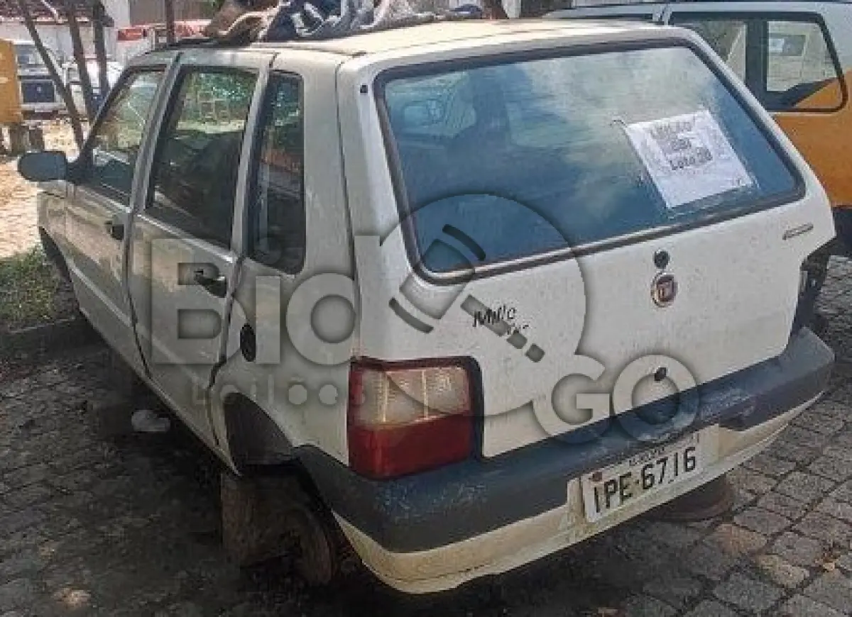 LOTE 020 - FIAT Uno Mille Economy, Placa: IPE6716, Ano/Modelo: 2008/2009, Renavam: 986139696, C/ motor.