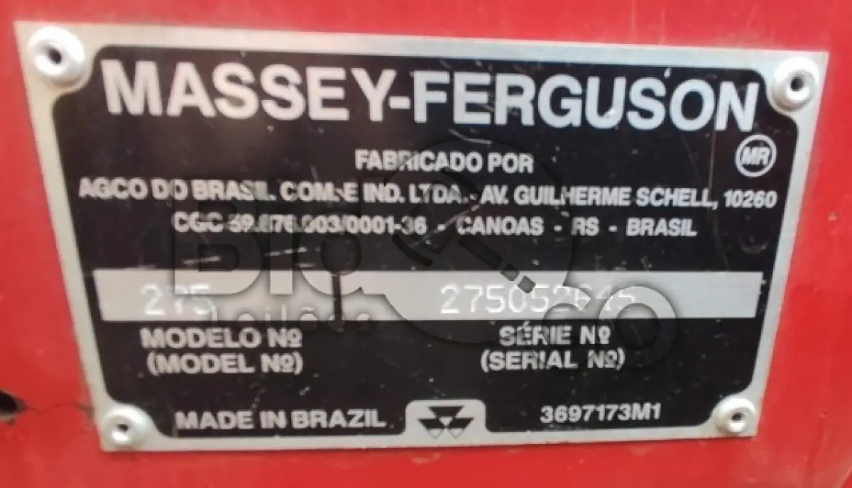 LOTE 012 - TRATOR Massey Ferguson 275