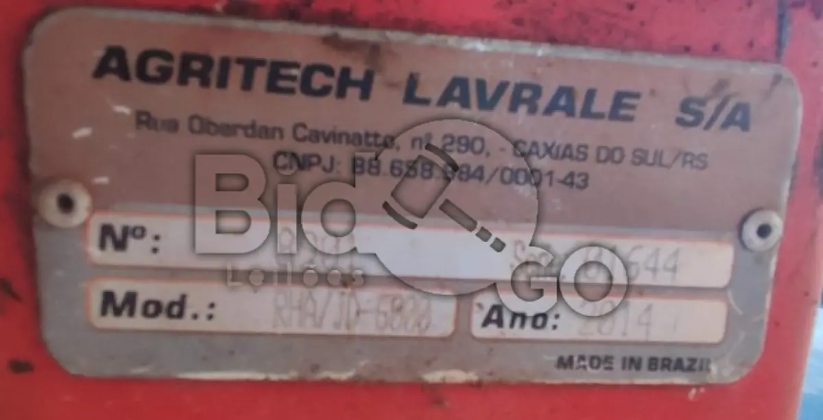 LOTE 013 - ROÇADEIRA Articulada Hidráulica Lavrale JD-6000