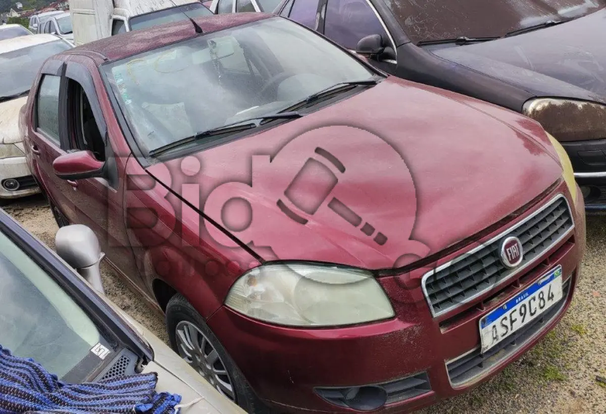 LOTE 007 - Espécie: PASSAGEIRO / Marca: I / Modelo: FIAT SIENA EL FLEX / Placa: ASF9C84   /   UF:   PR   / Município: Rio Azul / Ano fabricação: 2009 / Ano modelo: 2010 / Cor: VERMELHA / Chassi: 8AP17202LA2099087  / Motor: 310A10119285327 / RENAVAM: 00194760685