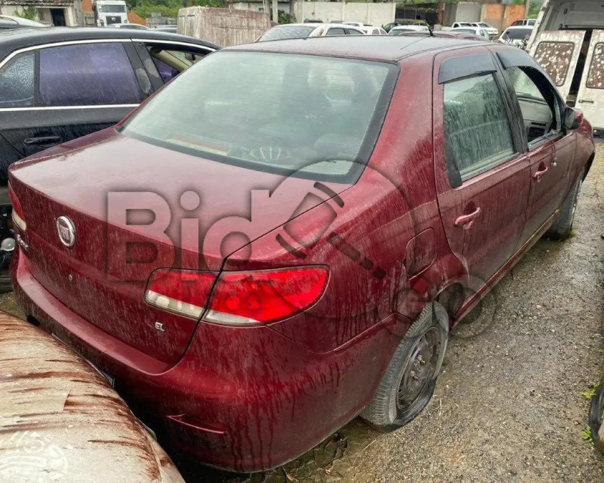 LOTE 007 - Espécie: PASSAGEIRO / Marca: I / Modelo: FIAT SIENA EL FLEX / Placa: ASF9C84   /   UF:   PR   / Município: Rio Azul / Ano fabricação: 2009 / Ano modelo: 2010 / Cor: VERMELHA / Chassi: 8AP17202LA2099087  / Motor: 310A10119285327 / RENAVAM: 00194760685