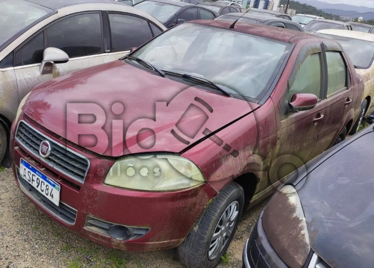 LOTE 007 - Espécie: PASSAGEIRO / Marca: I / Modelo: FIAT SIENA EL FLEX / Placa: ASF9C84   /   UF:   PR   / Município: Rio Azul / Ano fabricação: 2009 / Ano modelo: 2010 / Cor: VERMELHA / Chassi: 8AP17202LA2099087  / Motor: 310A10119285327 / RENAVAM: 00194760685