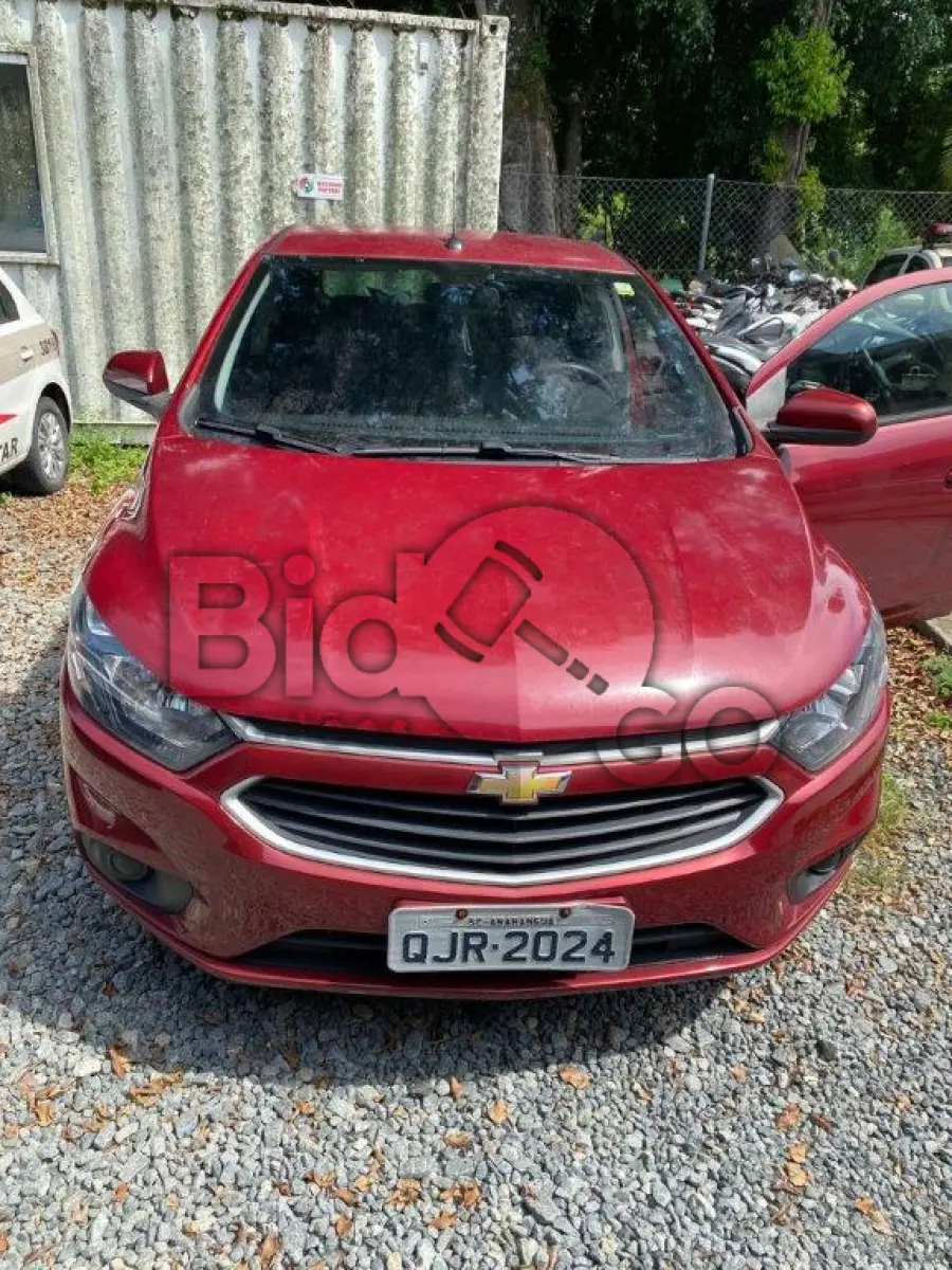 LOTE 025 - Espécie: PASSAGEIRO / Marca: CHEVROLET / Modelo: ONIX 1.0MT LT / Placa: QJR2024 / UF: SC / Município: Araranguá / Ano fabricação: 2019 / Ano modelo: 2019 / Cor: VERMELHA / Chassi: 9BGKS48U0KG366677 / Motor: JTSSH2513 / RENAVAM: 01193023219