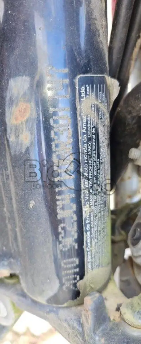 LOTE 018 - Espécie: PASSAGEIRO / Marca: HONDA / Modelo: CG 125 FAN KS / Placa: MIC2249 / UF: SC / Município: Schroeder / Ano fabricação: 2010 / Ano modelo: 2011 / Cor: VERMELHA / Chassi: 9C2JC4110BR301147 / Motor: JC41E1B301147 / RENAVAM: 00261625330