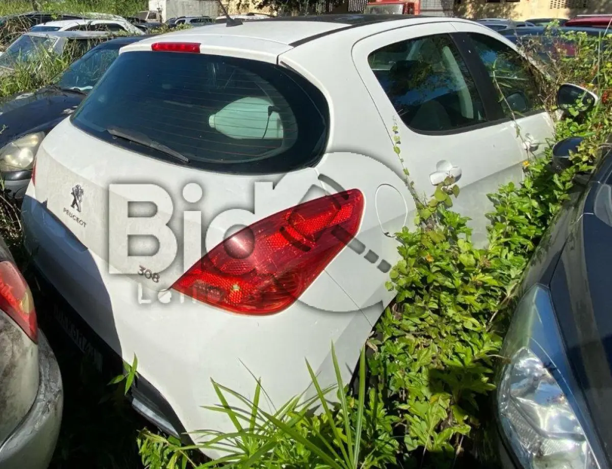 LOTE 016 - Espécie: PASSAGEIRO / Marca: I / Modelo: PEUGEOT 308 ALLURE / Placa: MKW3H71 / UF: SC / Município: Joinville / Ano fabricação: 2012 / Ano modelo: 2013 / Cor: BRANCA / Chassi: 8AD4CRFJWDG050090 / Motor: 10XN130138824 / RENAVAM: 00506981827