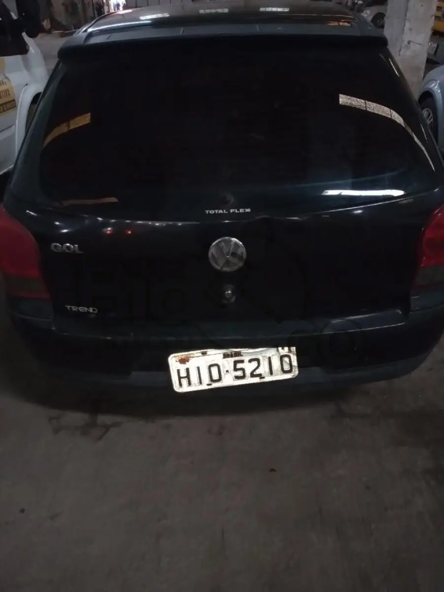 LOTE 002 - VW/GOL 1.0, Ano/modelo: 2008/2008, Placa: HIO5210, Chassi: WCA05W98P146381, RENAVAM: 963468227, Tipo: Automóvel, Cor: Preta, Motor: BNW459153