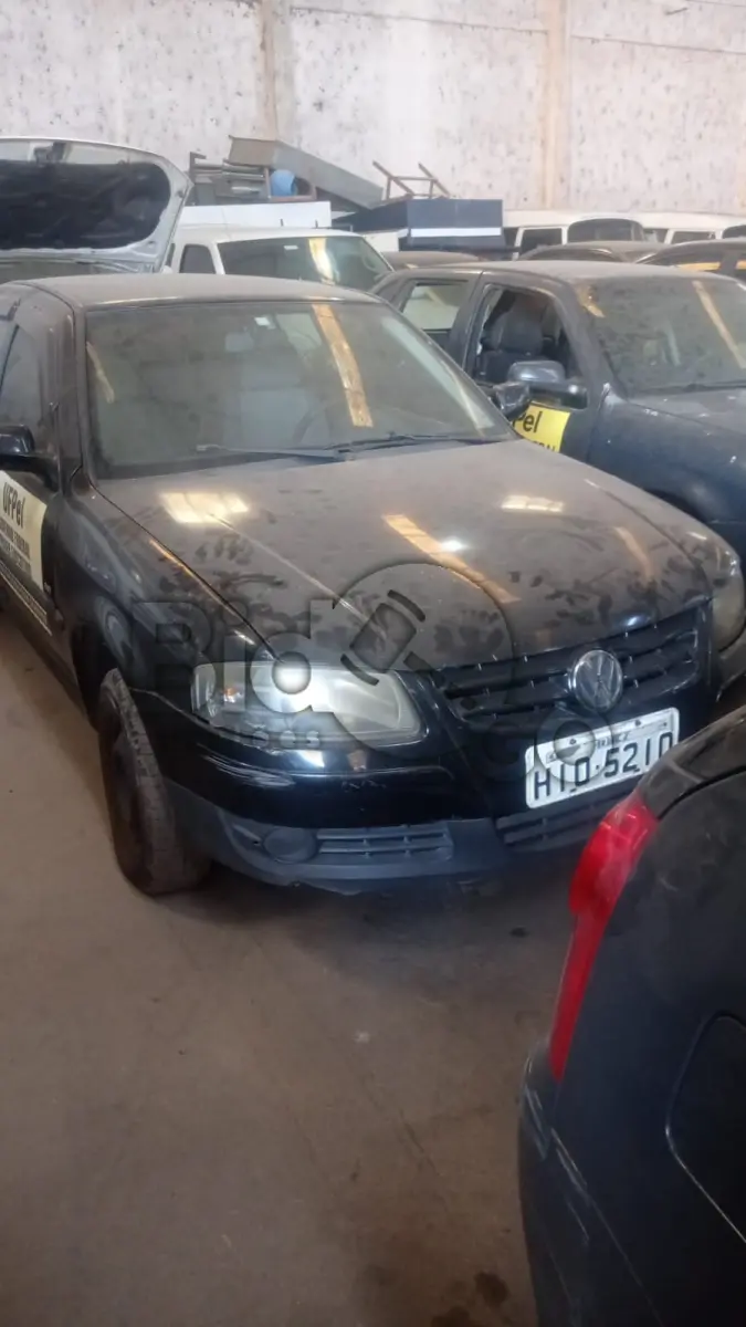 LOTE 002 - VW/GOL 1.0, Ano/modelo: 2008/2008, Placa: HIO5210, Chassi: WCA05W98P146381, RENAVAM: 963468227, Tipo: Automóvel, Cor: Preta, Motor: BNW459153
