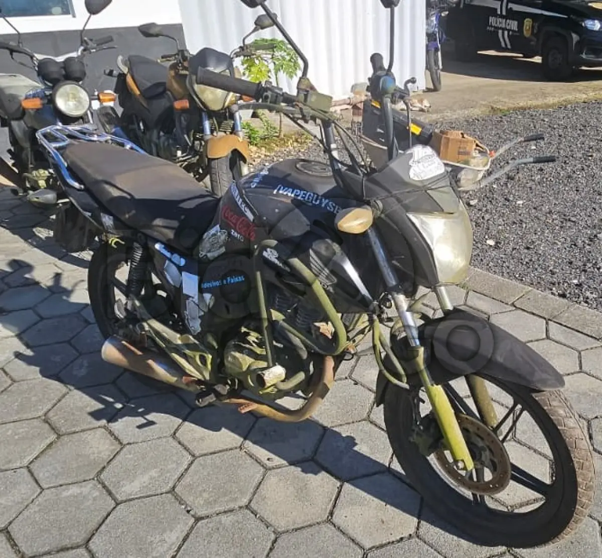 LOTE 008 - Espécie: PASSAGEIRO / Marca: HONDA / Modelo: CG 160 FAN / Placa: QIR0094 / UF: SC / Município: Joinville / Ano fabricação: 2018 / Ano modelo: 2018 / Cor: PRETA / Chassi: 9C2KC2200JR160635 / Motor: KC22E0J160668 / RENAVAM: 1151737035