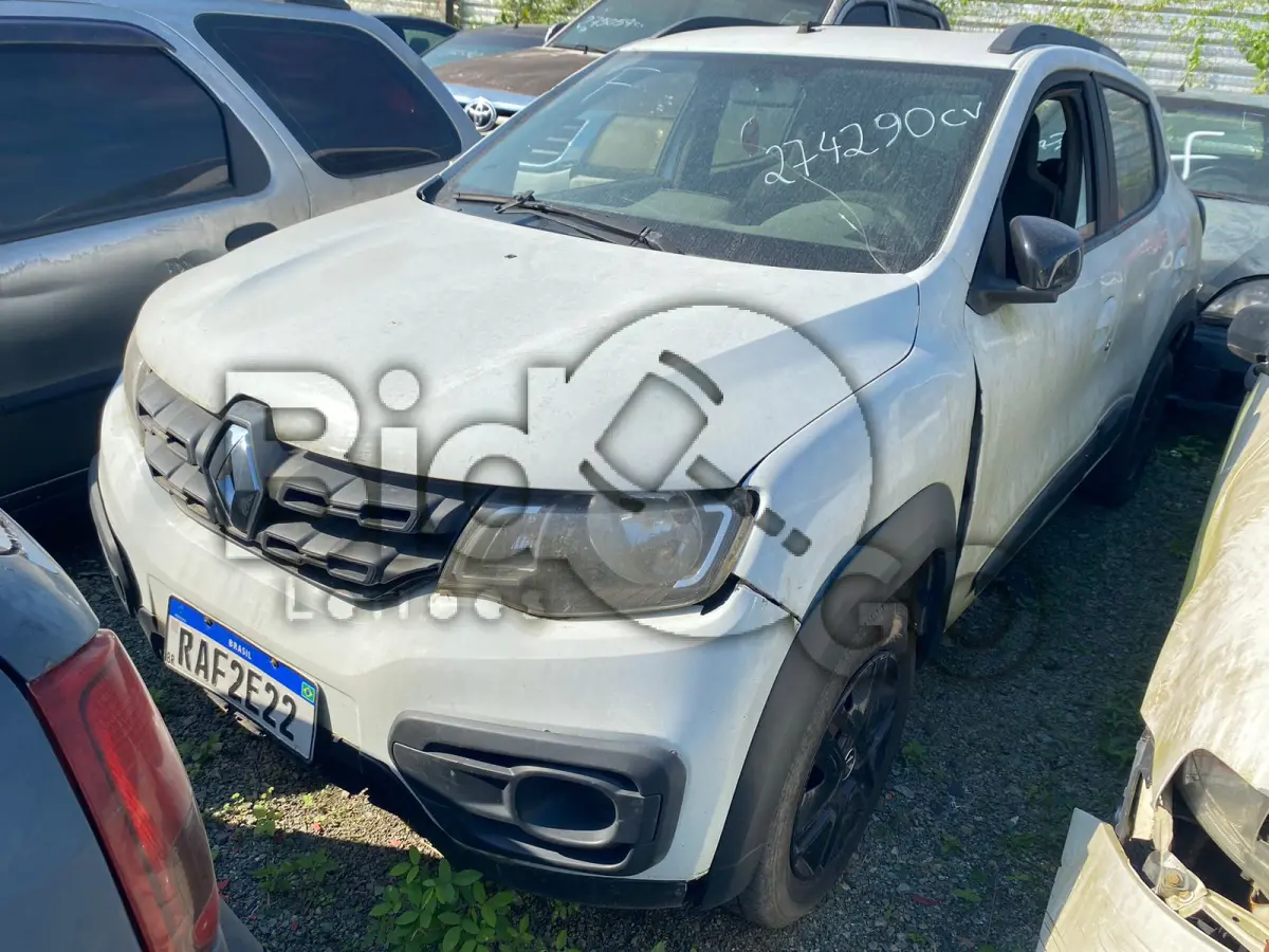 LOTE 013 - Espécie: PASSAGEIRO / Marca: RENAULT / Modelo: KWID OUTSID 10MT / Placa: RAF2E22 / UF: SC / Município: Guabiruba / Ano fabricação: 2019 / Ano modelo: 2020 / Cor: BRANCA Chassi: 93YRBB009LJ288645 / Motor: B4DA402Q179011 / RENAVAM: 01223799015