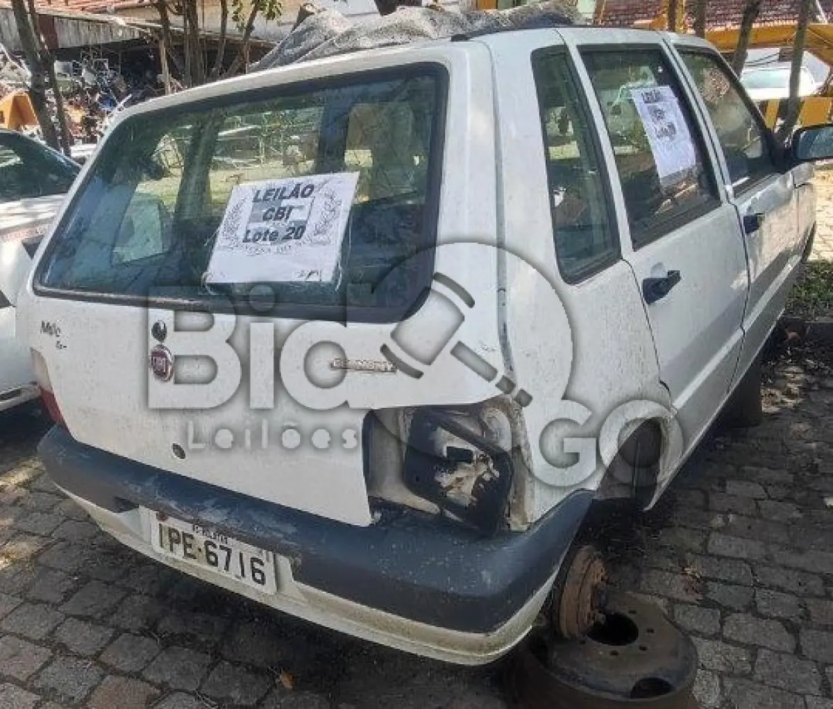 LOTE 020 - FIAT Uno Mille Economy, Placa: IPE6716, Ano/Modelo: 2008/2009, Renavam: 986139696, C/ motor.