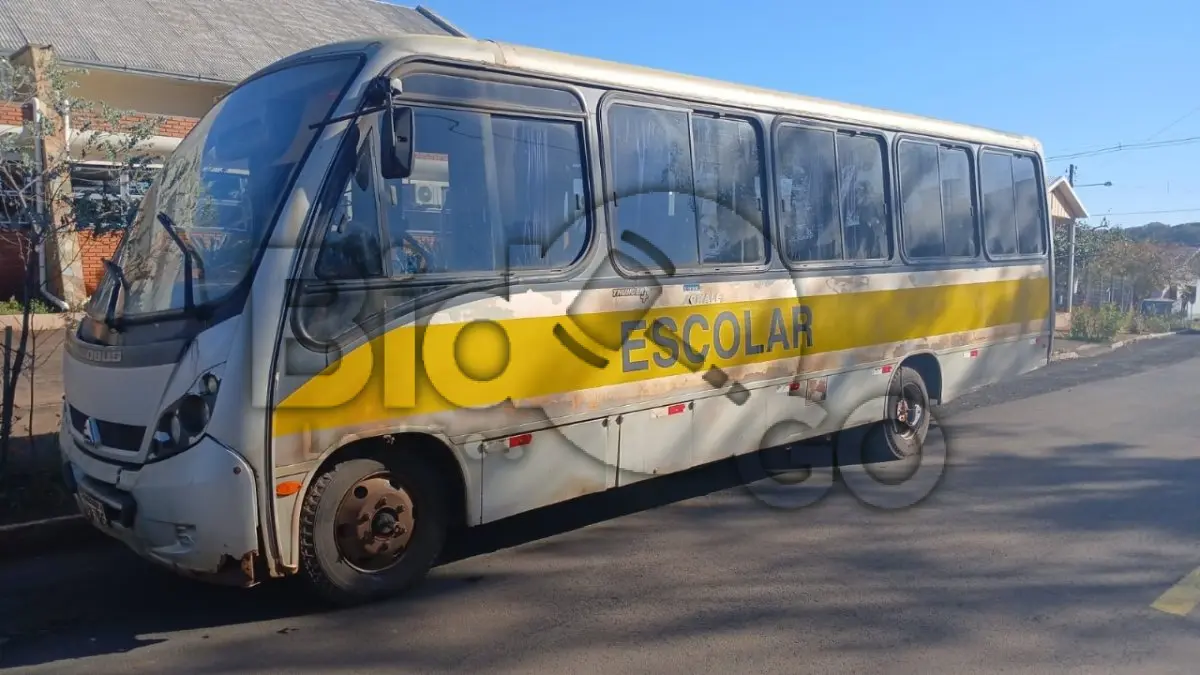 LOTE 006 - Veículo Ônibus Agrale MA, ano 2008, transporte escolar, Está em condições regular e em uso.