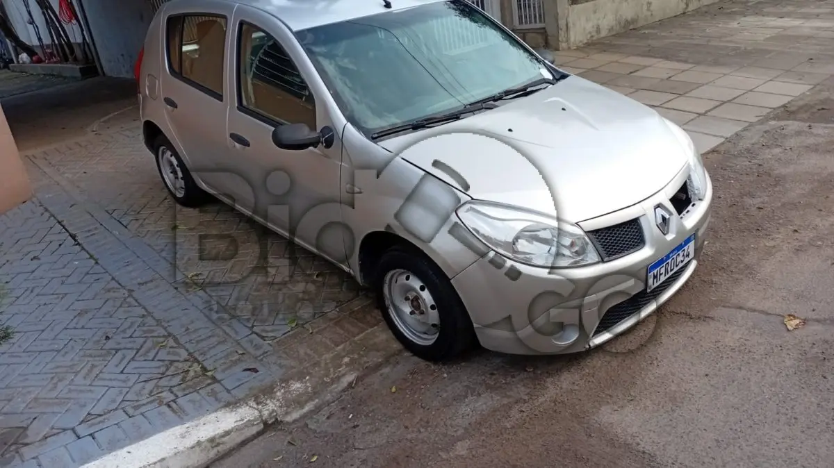LOTE 010 - RENAULT/SANDERO AUT1016V, Ano/modelo: 2008/2009, Placa: MFR0C34, Chassi: 93YBSR0RH9J100005 ,RENAVAM: 971521859, Cor: Prata