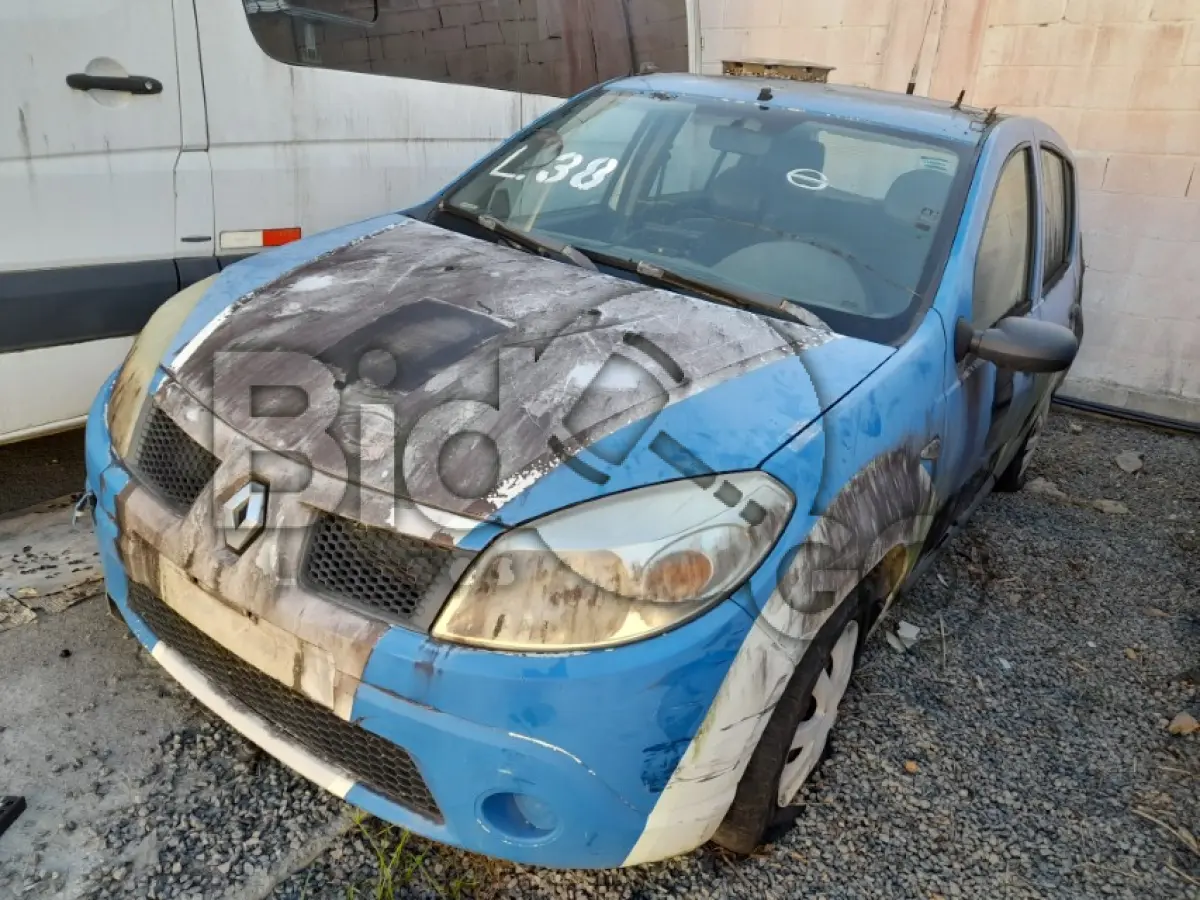 LOTE 038 - RENAULT/SANDERO EXP 16 (MOTOR INCOMPLETO), FAB/MOD: 2008/2008,
